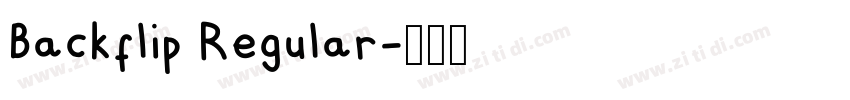 Backflip Regular字体转换